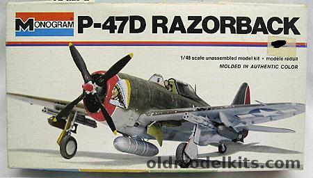 Monogram 1/48 P-47D Razorback Thunderbolt - White Box Issue, 5302 plastic model kit